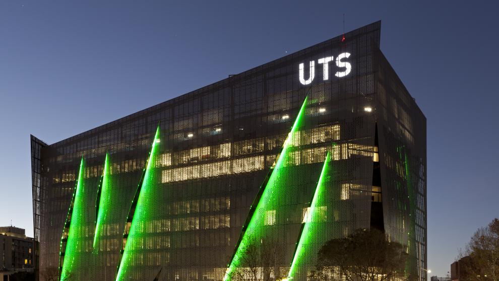 UTS campus in the evening